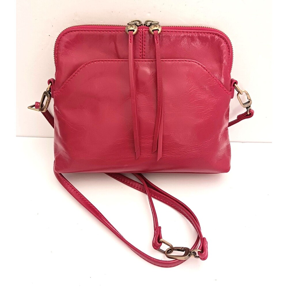 HOBO Reeva Red Leather Convertible Crossbody / Top Handle Bag